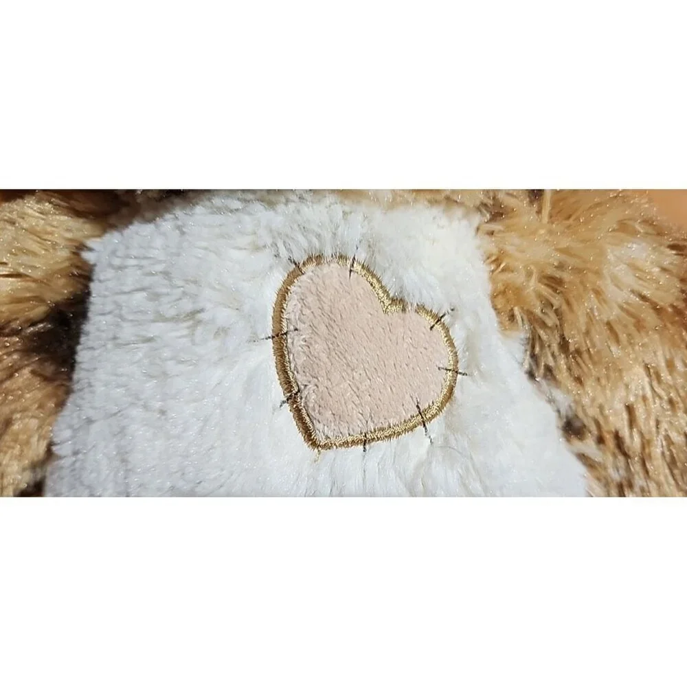 Build A Bear BABW Champ Brown Calico Plush Heart Patch Stitched Stuffed 16”